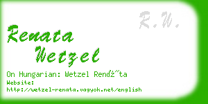 renata wetzel business card